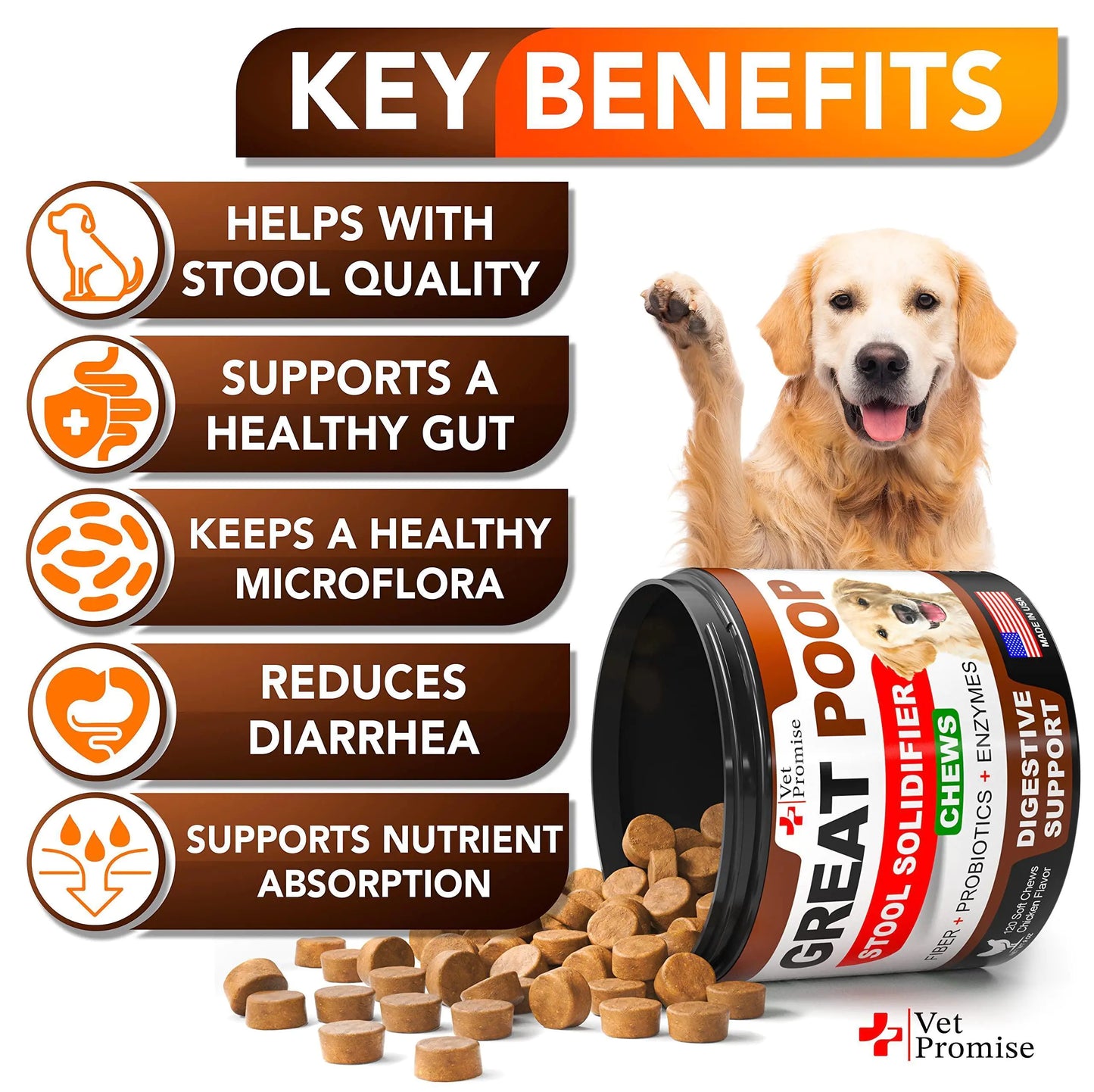 Great Poop Probiotic Chews — High Fiber for Gut Drama Survivors
