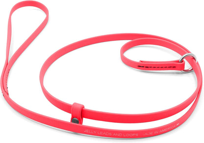 Jelly Pet Grooming Lead for Dogs | Great for Kennels, Veterinarians and Dog Grooming Salons | Biothane Leash - Easy to Clean, Waterproof & Durable Noose Loop | Made in USA | 3/8'' X 4'
