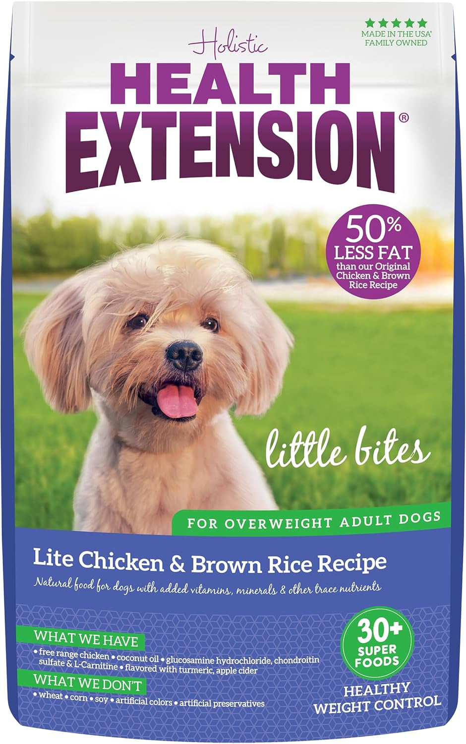 Little Bites Dry Dog Food for Toy and Small Breeds, Chicken & Brown Rice Recipe, with Probiotics & Superfoods for Digestion & Coat Health, 4 Lb Bag