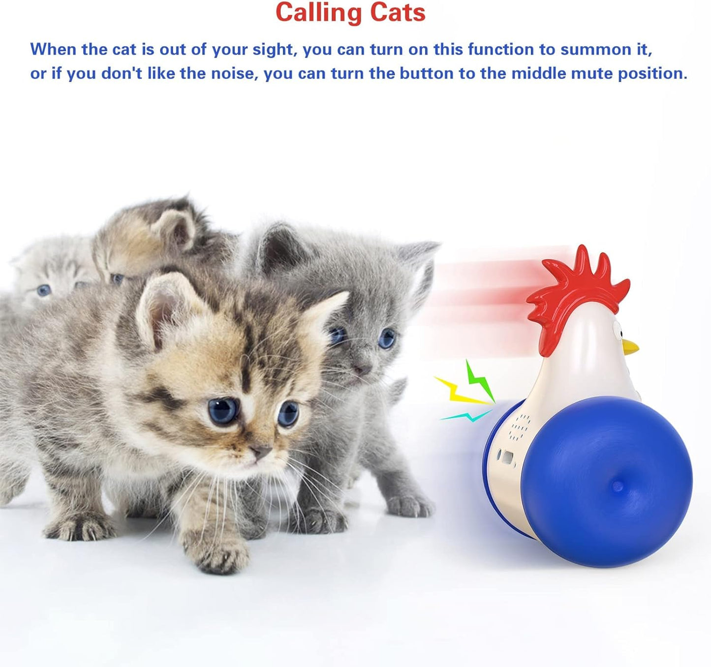 Cat Laser Toy, Electric Random Rotating Laser Pointer Cat Toy, Interactive Kitten Fun Psychological Physical Exercise Kitten Toys (Style 1)