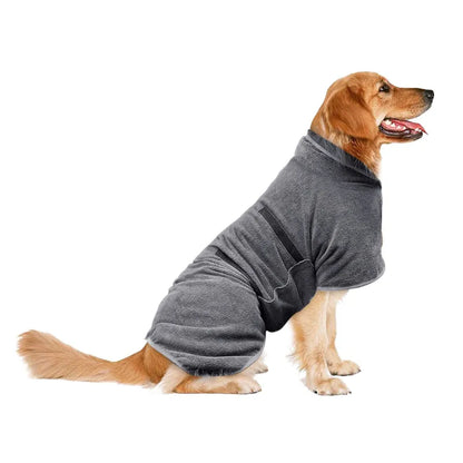 Microfiber Dog Bath Robe — Warm, Dry, Actually Adorable