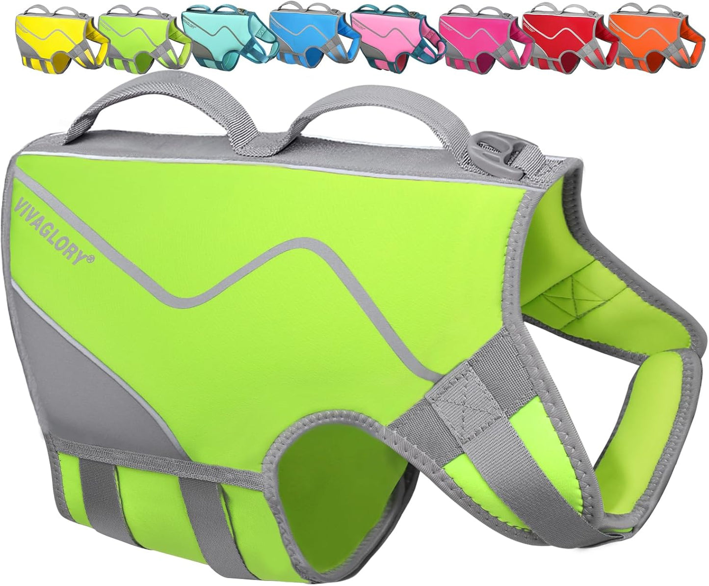 Neoprene Dog Life Vest, Dog Life Jacket for Swimming & Boating, Lightweight & Buoyancy for Puppy Doggy, Swimming Vest with Handle, S, Blue