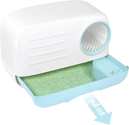 Cat Litter Box,Fully Enclosed Litter Box Holds Odors,Prevents Urine and Litter Leakage,Assembly Free,Easy to Clean Stylish Litter Box Furniture with Pull-Out Litter Tray and Litter Scoop
