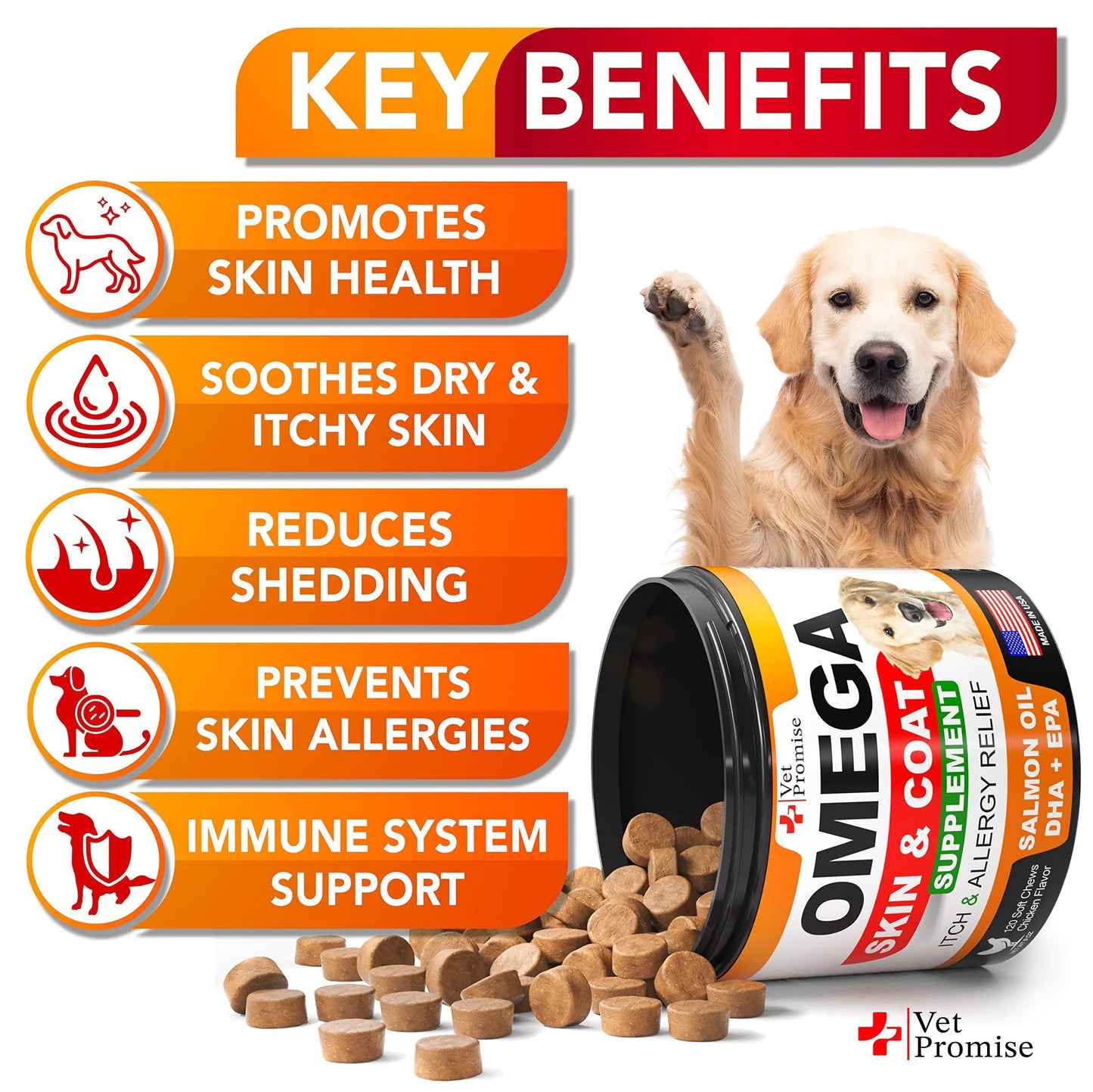 Omega-3 Skin & Coat Chews — The Difference You Can See