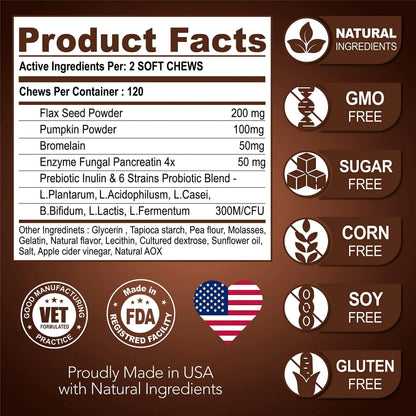 Great Poop Probiotic Chews — High Fiber for Gut Drama Survivors